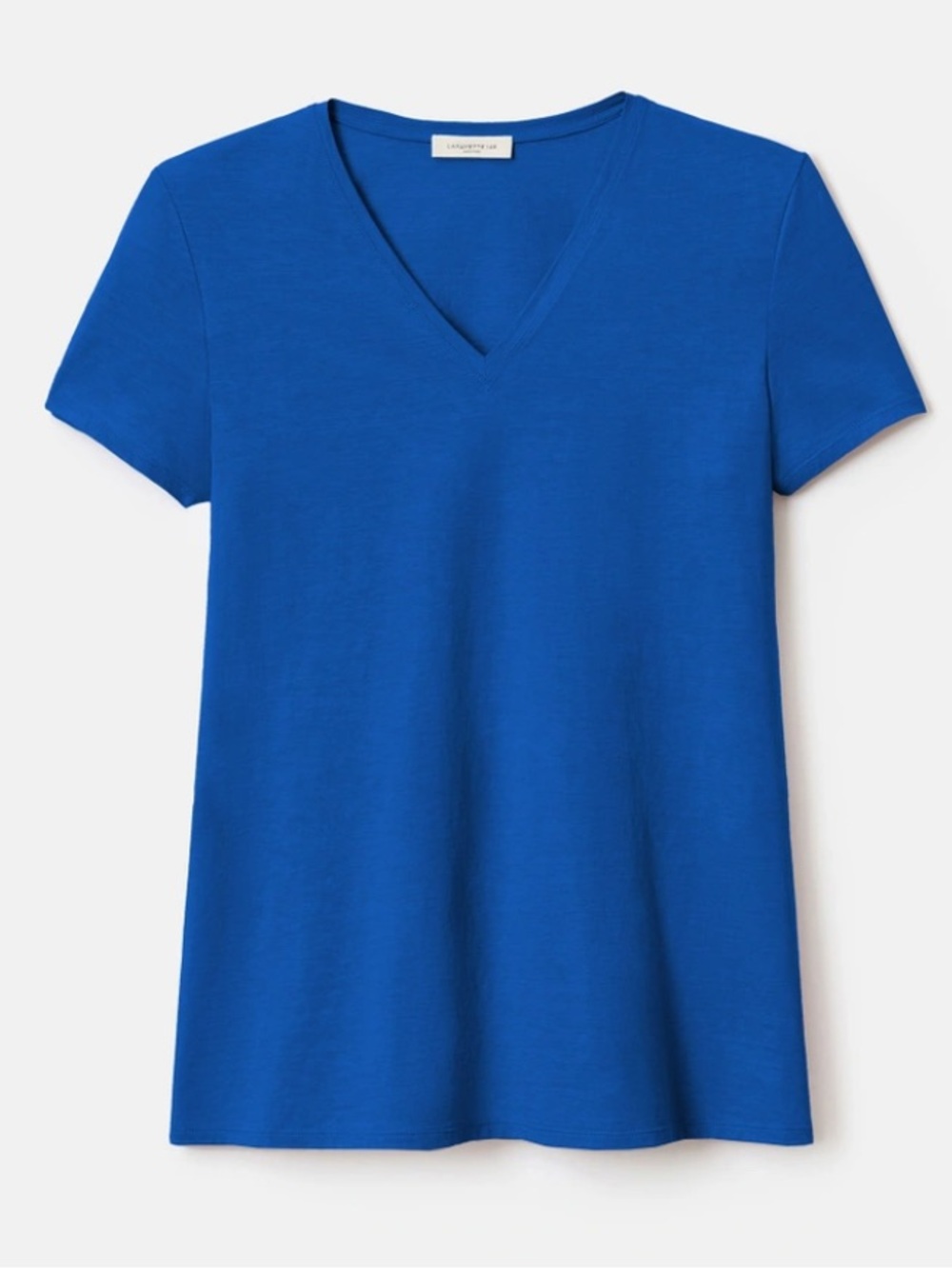 Lafayette 148 New York Blue Jersey vneck t-shirt
